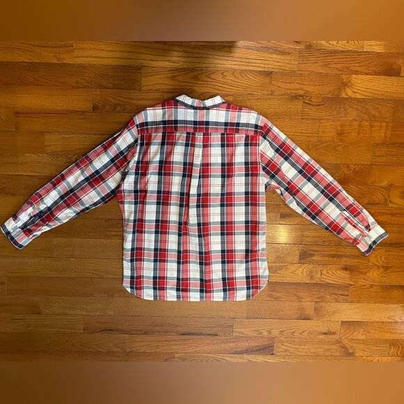 Levi's Men's XXL Red and White Plaid Button-Down Shirt - Picture 9 of 9